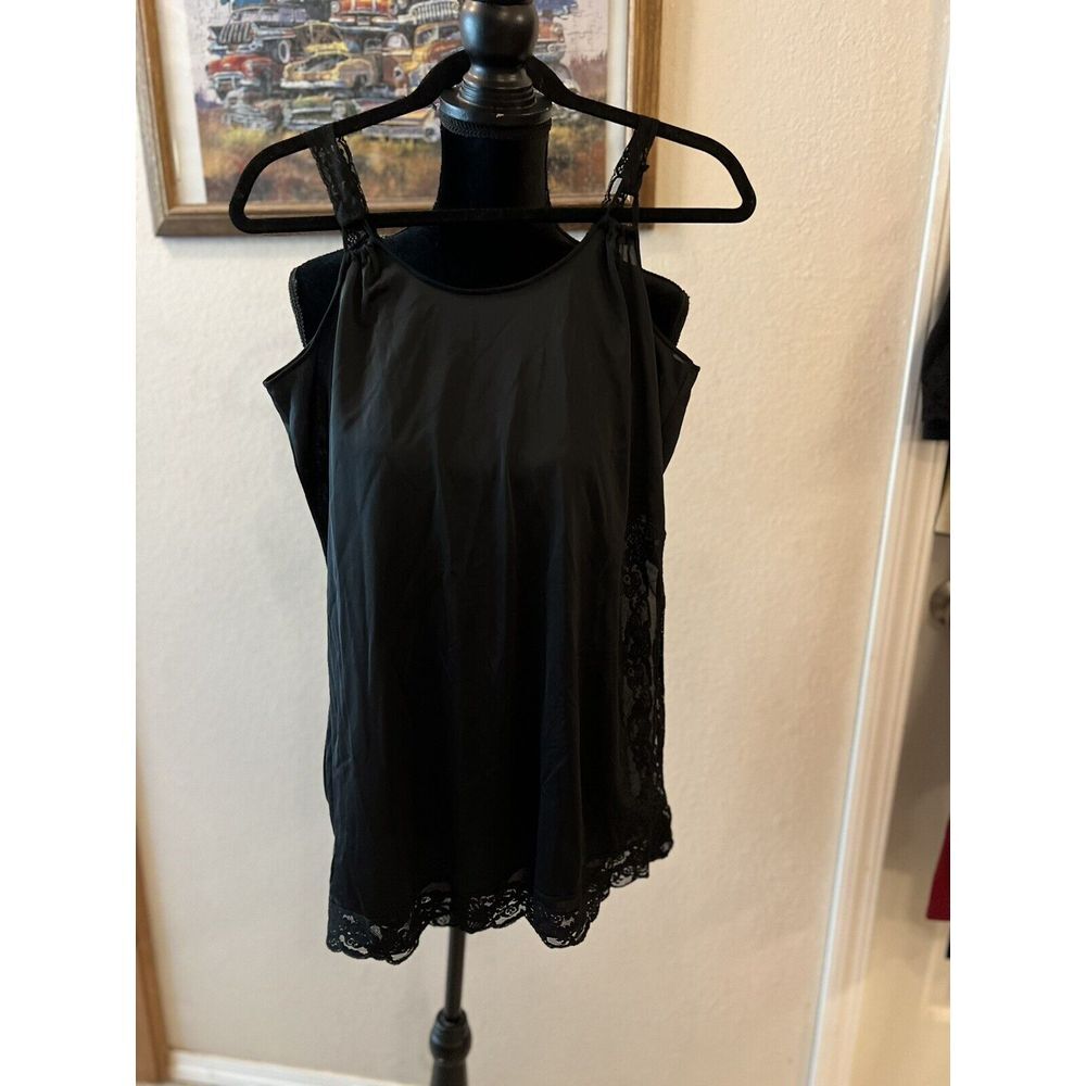Texsheen Vintage‎ Black Medium Lingerie Top K76